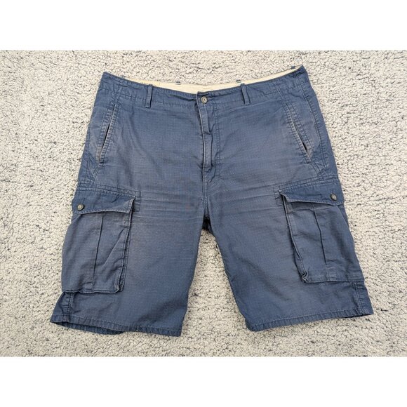 Levis Cargo Shorts Mens 38 Ripstop Faded Outdoor Relaxed Hiking Skate Beach Blue - Picture 1 of 16